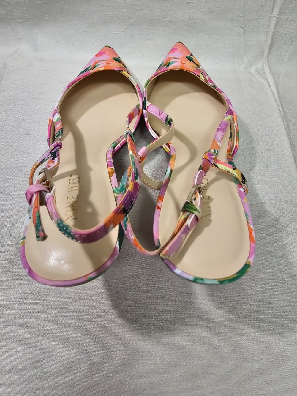 Nine West Women's Floral Slingback Shoes Size 8.5M - Picture 6 of 16